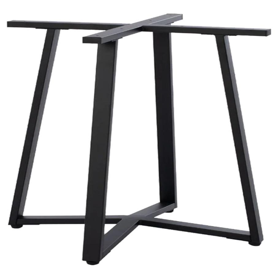 Βάση τραπεζιού Mulbe I pakoworld μεταλλική σε μαύρη απόχρωση 96x96x73εκ