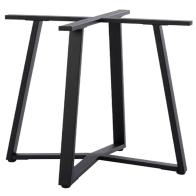 Βάση τραπεζιού Mulbe I pakoworld μεταλλική σε μαύρη απόχρωση 96x96x73εκ