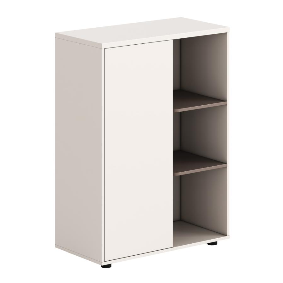 ΝΤΟΥΛΑΠΙ/ΒΙΒΛΙΟΘΗΚΗ NEWLINE HM18283 ΜΕΛΑΜΙΝΗ ΛΕΥΚΗ & ΑΝΟΙΧΤΟ ΚΑΦΕ 80x40x110Υεκ.