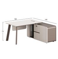 ΓΡΑΦΕΙΟ ΔΕΞΙΑ ΓΩΝΙΑ NEWLINE HM18272R ΜΕΛΑΜΙΝΗ ΕΚΡΟΥ-ΑΝΟΙΧΤΟ ΚΑΦΕ 160x145x75Υεκ