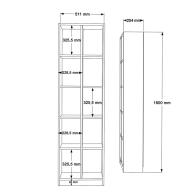 Βιβλιοθήκη Oteca 10θέσεων pakoworld oak 51.1x25.4x180εκ