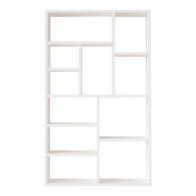 Βιβλιοθήκη Boteca 10θέσεων pakoworld σε λευκή απόχρωση 75x22x123.6εκ