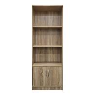 Βιβλιοθήκη Tekaro pakoworld σε sonoma απόχρωση 60x29x166εκ