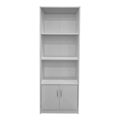 Βιβλιοθήκη Tekaro pakoworld σε λευκή απόχρωση 60x29x166εκ