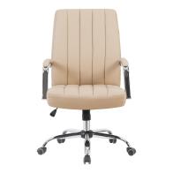 Καρέκλα γραφείου διευθυντή Mido pakoworld pu cappuccino 58x71x100-106εκ