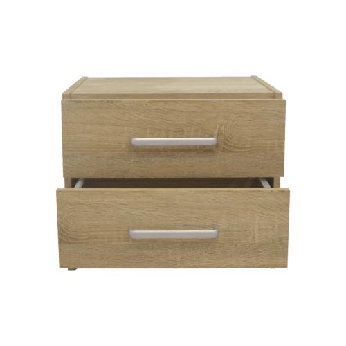 Κομοδίνο OLYMPUS pakoworld με 2 συρτάρια σε sonoma απόχρωση 47.5x40.5x40.5εκ