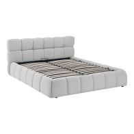 Κρεβάτι Jeby pakoworld ύφασμα σε γκρι απόχρωση με αποθηκευτικό χώρο 160x200εκ