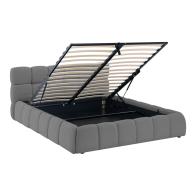 Κρεβάτι Jeby pakoworld ύφασμα σε ανθρακί απόχρωση με αποθηκευτικό χώρο 160x200εκ