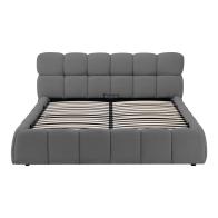 Κρεβάτι Jeby pakoworld ύφασμα σε ανθρακί απόχρωση με αποθηκευτικό χώρο 160x200εκ