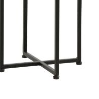 Βοηθητικό τραπέζι Miles ΙΙ pakoworld μασίφ ξύλο ακακίας σε φυσική απόχρωση με μαύρα μεταλλικά πόδια 29x29x54εκ