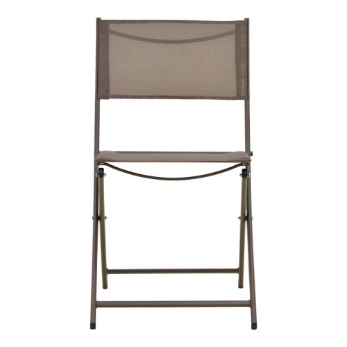 Καρέκλα Jeve pakoworld πτυσσόμενη σαμπανιζέ μέταλλο και textilene 46x51x81εκ