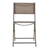 Καρέκλα Jeve pakoworld πτυσσόμενη σαμπανιζέ μέταλλο και textilene 46x51x81εκ