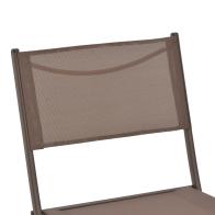 Καρέκλα Jeve pakoworld πτυσσόμενη σαμπανιζέ μέταλλο και textilene 46x51x81εκ