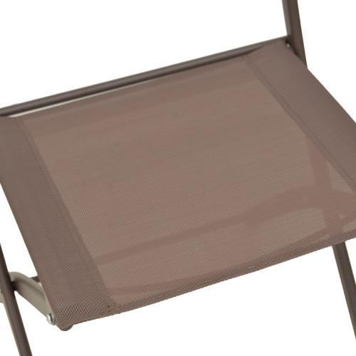 Καρέκλα Jeve pakoworld πτυσσόμενη σαμπανιζέ μέταλλο και textilene 46x51x81εκ