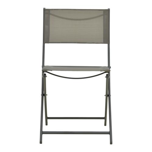 Καρέκλα Jeve pakoworld πτυσσόμενη μέταλλο-textilene σε ανθρακί απόχρωση 46x51x81εκ