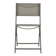 Καρέκλα Jeve pakoworld πτυσσόμενη μέταλλο-textilene σε ανθρακί απόχρωση 46x51x81εκ