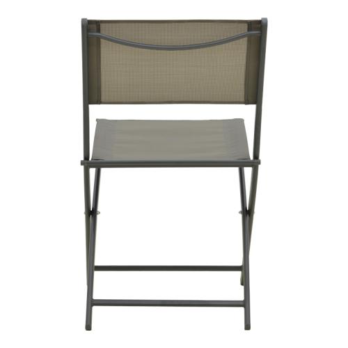 Καρέκλα Jeve pakoworld πτυσσόμενη μέταλλο-textilene σε ανθρακί απόχρωση 46x51x81εκ