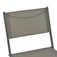 Καρέκλα Jeve pakoworld πτυσσόμενη μέταλλο-textilene σε ανθρακί απόχρωση 46x51x81εκ