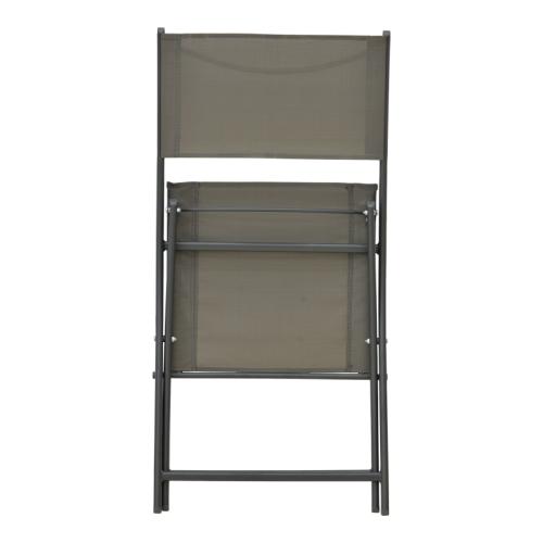 Καρέκλα Jeve pakoworld πτυσσόμενη μέταλλο-textilene σε ανθρακί απόχρωση 46x51x81εκ