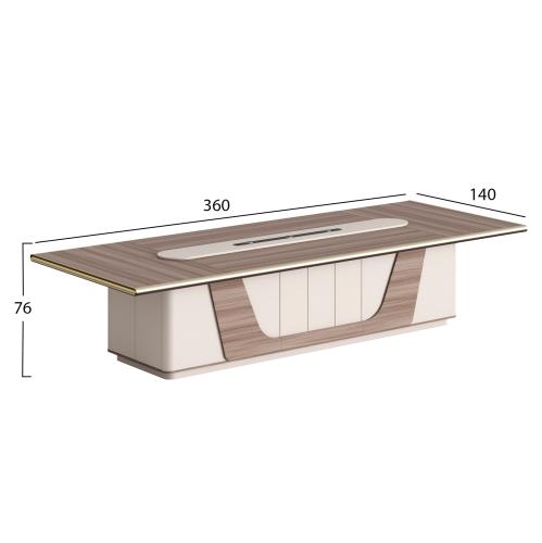 ΓΡΑΦΕΙΟ ΣΥΝΕΔΡΙΑΣΕΩΝ SUPERON HM2145 ΜΕΛΑΜΙΝΗ ΣΕ ΦΥΣΙΚΟ-ΜΠΕΖ 360x140x76Υεκ