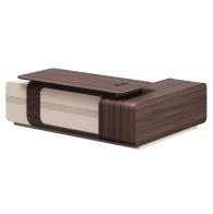 ΓΡΑΦΕΙΟ ΑΡΙΣΤΕΡΗ ΓΩΝΙΑ ΣΕΙΡΑ PRESIDENT HM2146L ΜΕΛΑΜΙΝΗ ΣΕ ΚΑΡΥΔΙ-ΜΠΕΖ 240x180x76Υεκ