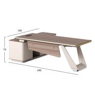 ΓΡΑΦΕΙΟ ΔΕΞΙΑ ΓΩΝΙΑ SUPERON HM2139R ΜΕΛΑΜΙΝΗ ΦΥΣΙΚΟ-ΜΠΕΖ--ΜΕΤΑΛ. ΠΟΔΙ 240x180x76Υ