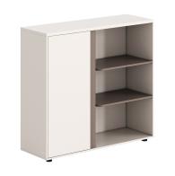 ΝΤΟΥΛΑΠΙ/ΒΙΒΛΙΟΘΗΚΗ NEWLINE HM18282 ΜΕΛΑΜΙΝΗ ΛΕΥΚΗ & ΑΝΟΙΧΤΟ ΚΑΦΕ 120x40x110Υεκ.