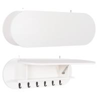 ΚΡΕΜΑΣΤΡΑ ΕΙΣΟΔΟΥ & ΚΛΕΙΣΤΟ ΡΑΦΙ STOR HM18078.01 ΜΕΛΑΜΙΝΗ ΛΕΥΚΗ 84x15.5x28.5Υεκ