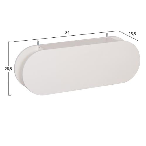 ΚΡΕΜΑΣΤΡΑ ΕΙΣΟΔΟΥ & ΚΛΕΙΣΤΟ ΡΑΦΙ STOR HM18078.01 ΜΕΛΑΜΙΝΗ ΛΕΥΚΗ 84x15.5x28.5Υεκ