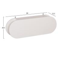 ΚΡΕΜΑΣΤΡΑ ΕΙΣΟΔΟΥ & ΚΛΕΙΣΤΟ ΡΑΦΙ STOR HM18078.01 ΜΕΛΑΜΙΝΗ ΛΕΥΚΗ 84x15.5x28.5Υεκ