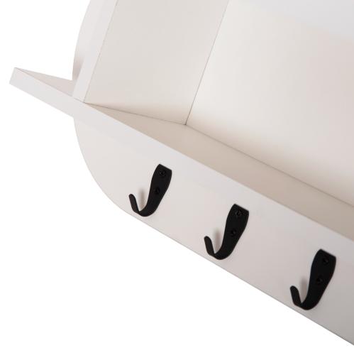 ΚΡΕΜΑΣΤΡΑ ΕΙΣΟΔΟΥ & ΚΛΕΙΣΤΟ ΡΑΦΙ STOR HM18078.01 ΜΕΛΑΜΙΝΗ ΛΕΥΚΗ 84x15.5x28.5Υεκ