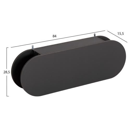 ΚΡΕΜΑΣΤΡΑ ΕΙΣΟΔΟΥ & ΚΛΕΙΣΤΟ ΡΑΦΙ STOR HM18078.03 ΜΕΛΑΜΙΝΗ ΣΚΟΥΡΟ ΓΚΡΙ 84x15.5x28.5Υεκ