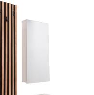 ΕΠΙΠΛΟ ΕΙΣΟΔΟΥ ΜΕ ΚΑΘΡΕΠΤΗ MYLES HM18080.01 ΜΕΛΑΜΙΝΗ ΣΟΝΑΜΑ-ΛΕΥΚΟ 100x37x200Υεκ