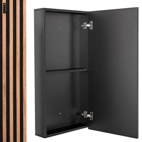 ΕΠΙΠΛΟ ΕΙΣΟΔΟΥ ΜΕ ΚΑΘΡΕΠΤΗ MYLES HM18080.02 ΜΕΛΑΜΙΝΗ ΣΟΝΑΜΑ-ΓΚΡΙ 100x37x200Υεκ