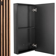 ΕΠΙΠΛΟ ΕΙΣΟΔΟΥ ΜΕ ΚΑΘΡΕΠΤΗ MYLES HM18080.02 ΜΕΛΑΜΙΝΗ ΣΟΝΑΜΑ-ΓΚΡΙ 100x37x200Υεκ