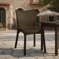 Καρέκλα Confident pakoworld PP σκούρο καφέ