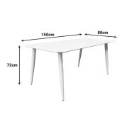 Τραπέζι Vista pakoworld αλουμίνιο σε μπεζ απόχρωση 150x80x72εκ