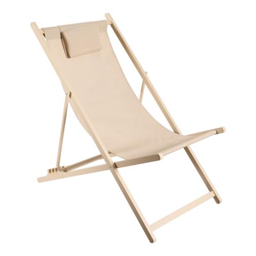 Σεζλόνγκ επαγγελματική Corte pakoworld αλουμίνιο cappuccino-textilene σε καφέ απόχρωση