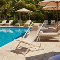 Σεζλόνγκ επαγγελματική Corte pakoworld αλουμίνιο cappuccino-textilene σε καφέ απόχρωση