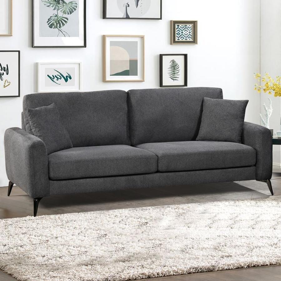 TIPO Kαναπές 3Θέσιος Σαλονιού- Καθιστικού, Ύφασμα Γκρι