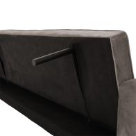 Καναπές-κρεβάτι Success pakoworld 3θέσιος βελούδο γκρι-μπεζ 190x80x84εκ