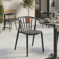 Πολυθρόνα Zelma pakoworld pp σε ανθρακί απόχρωση 55x53x73εκ