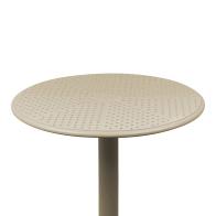 Τραπέζι Merkon pakoworld pp σε cappucino απόχρωση Φ60x75εκ