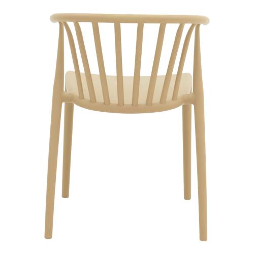 Πολυθρόνα Zelma pakoworld pp σε ανοιχτή απόχρωση cappuccino 55x53x73εκ