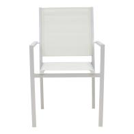 Πολυθρόνα Zacreta pakoworld αλουμίνιο-textilene σε λευκή απόχρωση 56x61x87.5εκ