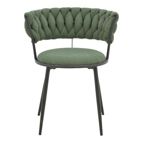 Πολυθρόνα Alkia I pakoworld ύφασμα σε χακί απόχρωση- πόδι μαύρο μέταλλο 57x58.5x72εκ