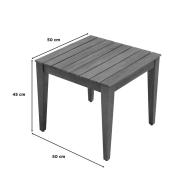 Τραπέζι Napole pakoworld μασίφ ξύλο ακακίας σε φυσική απόχρωση 50x50x45εκ