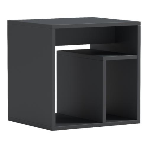 Βοηθητικό τραπέζι Doublo pakoworld ανθρακί 40x35x40εκ