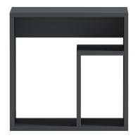 Βοηθητικό τραπέζι Doublo pakoworld ανθρακί 40x35x40εκ