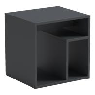 Βοηθητικό τραπέζι Doublo pakoworld ανθρακί 40x35x40εκ